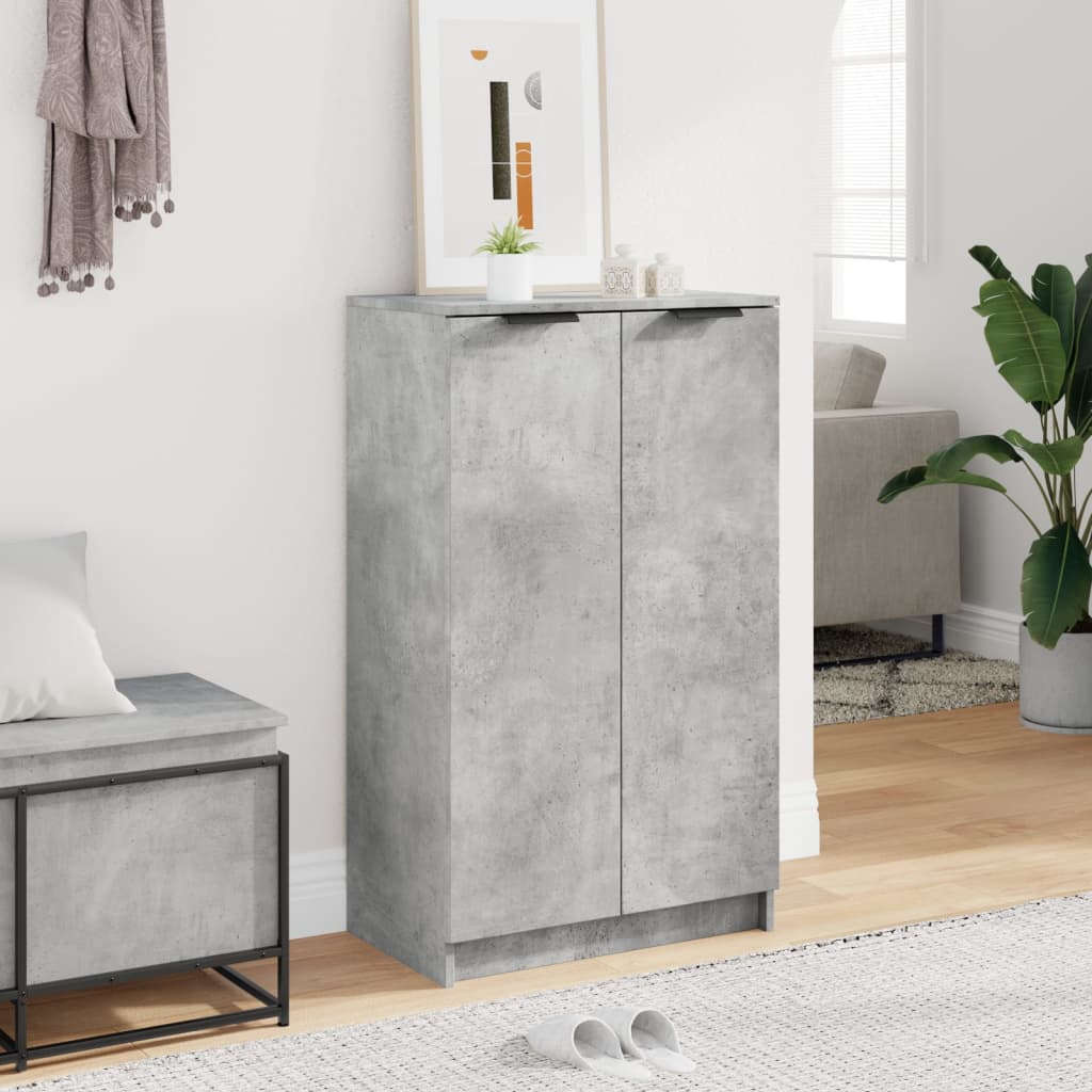 Shoe Cabinet Concrete Grey 59x35x100.5 cm Engineered Wood